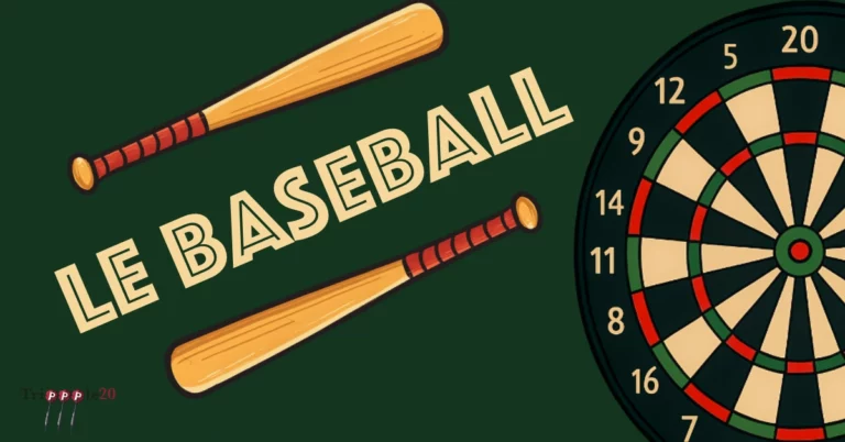 Bannière concernant le jeu de fléchette le baseball